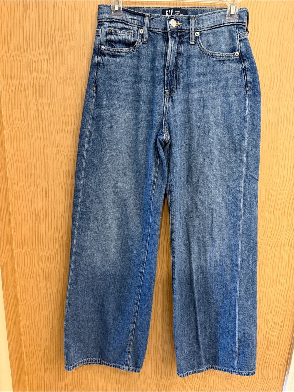 GAP Medium Blue Wide-Leg Denim Jeans